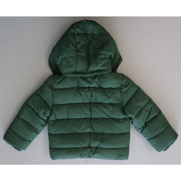 Boden B1965 Toddler Sz 2-3Y Moss Green Waterproof Hooded Puffer Jacket - Picture 2 of 10